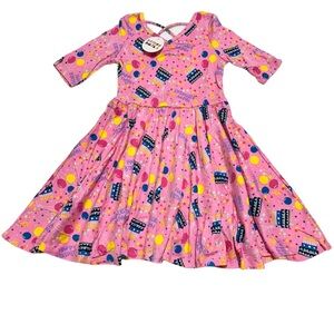 NWT Dot Dot Smile Happy Birthday Pink Ballerina‎ Twirl Party Dress Size 5/6